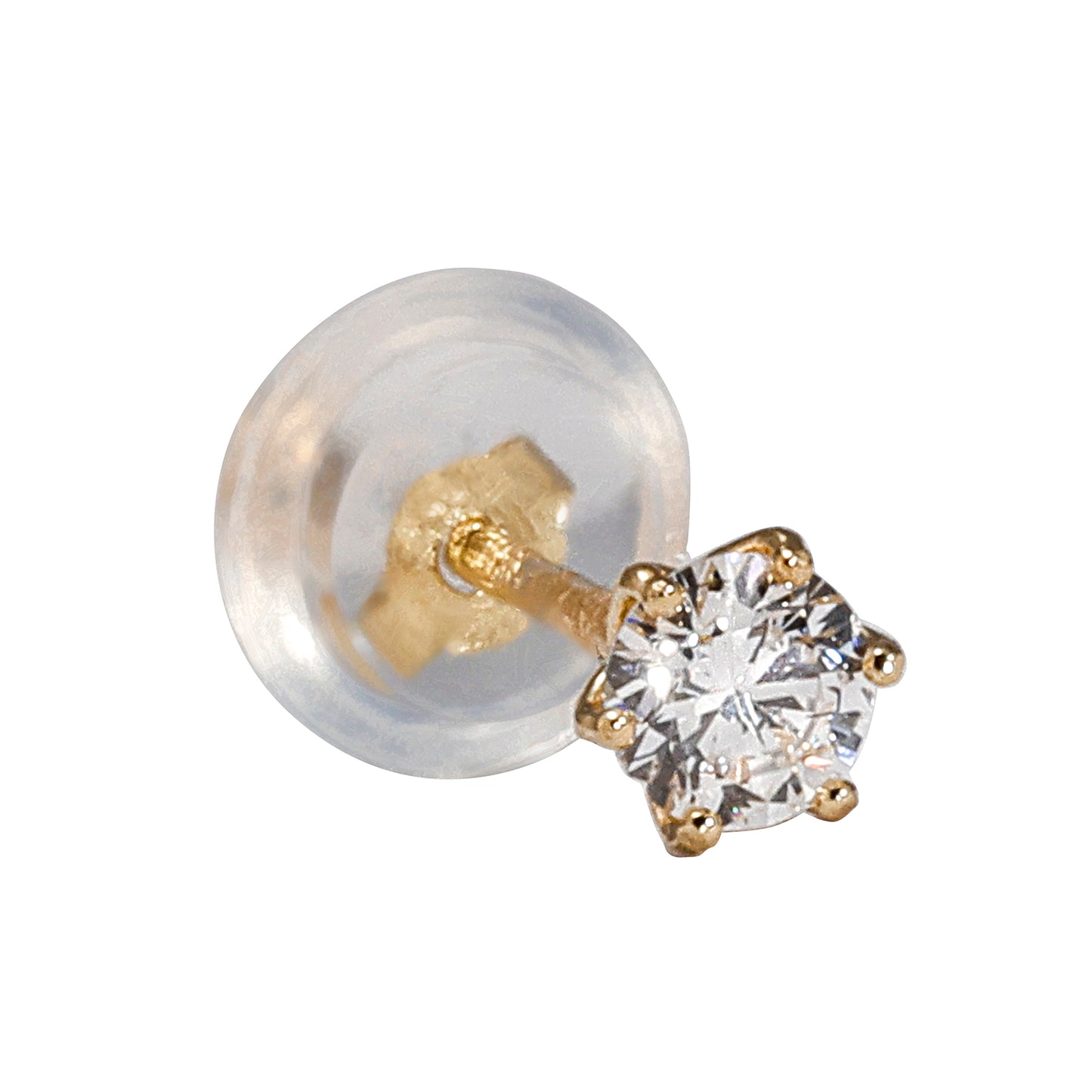 0.1ct total 0.2ct 14K DIAMOND LAB earrings lab grown yellow gold YG