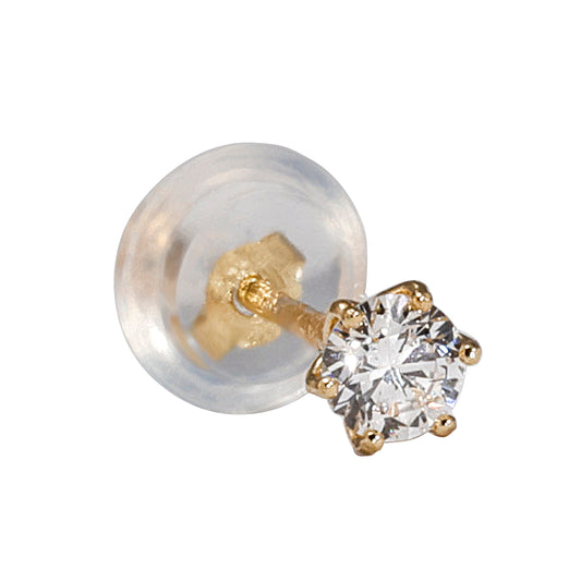 0.1ct total 0.2ct 14K DIAMOND LAB  earrings lab grown  yellow gold YG