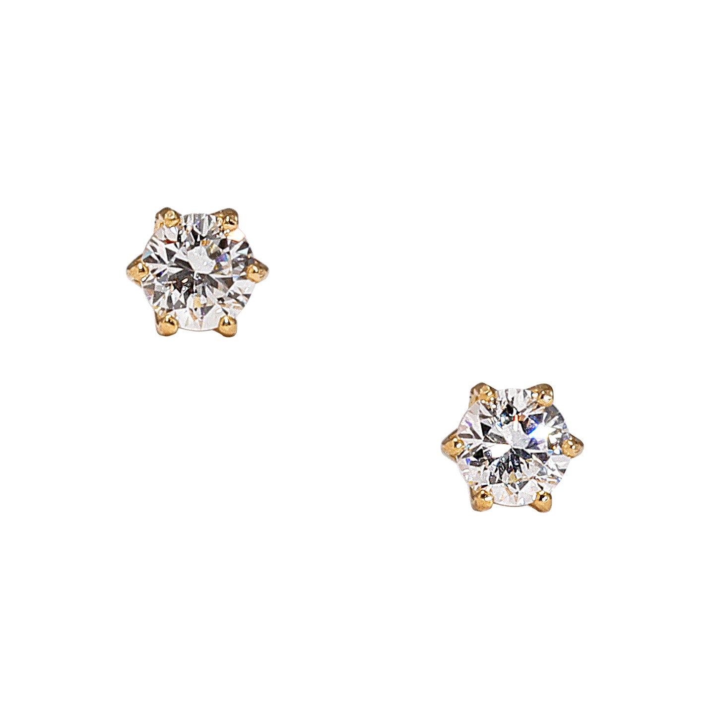 0.1ct total 0.2ct 14K DIAMOND LAB earrings lab grown yellow gold YG