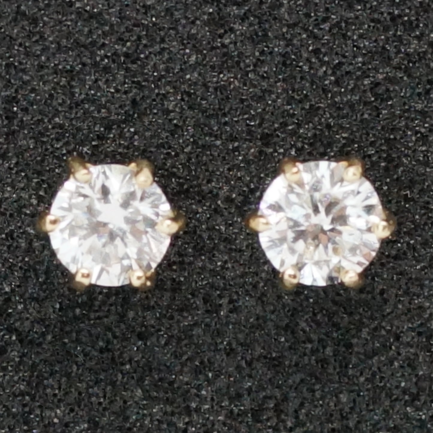 0.1ct total 0.2ct 14K DIAMOND LAB earrings lab grown yellow gold YG