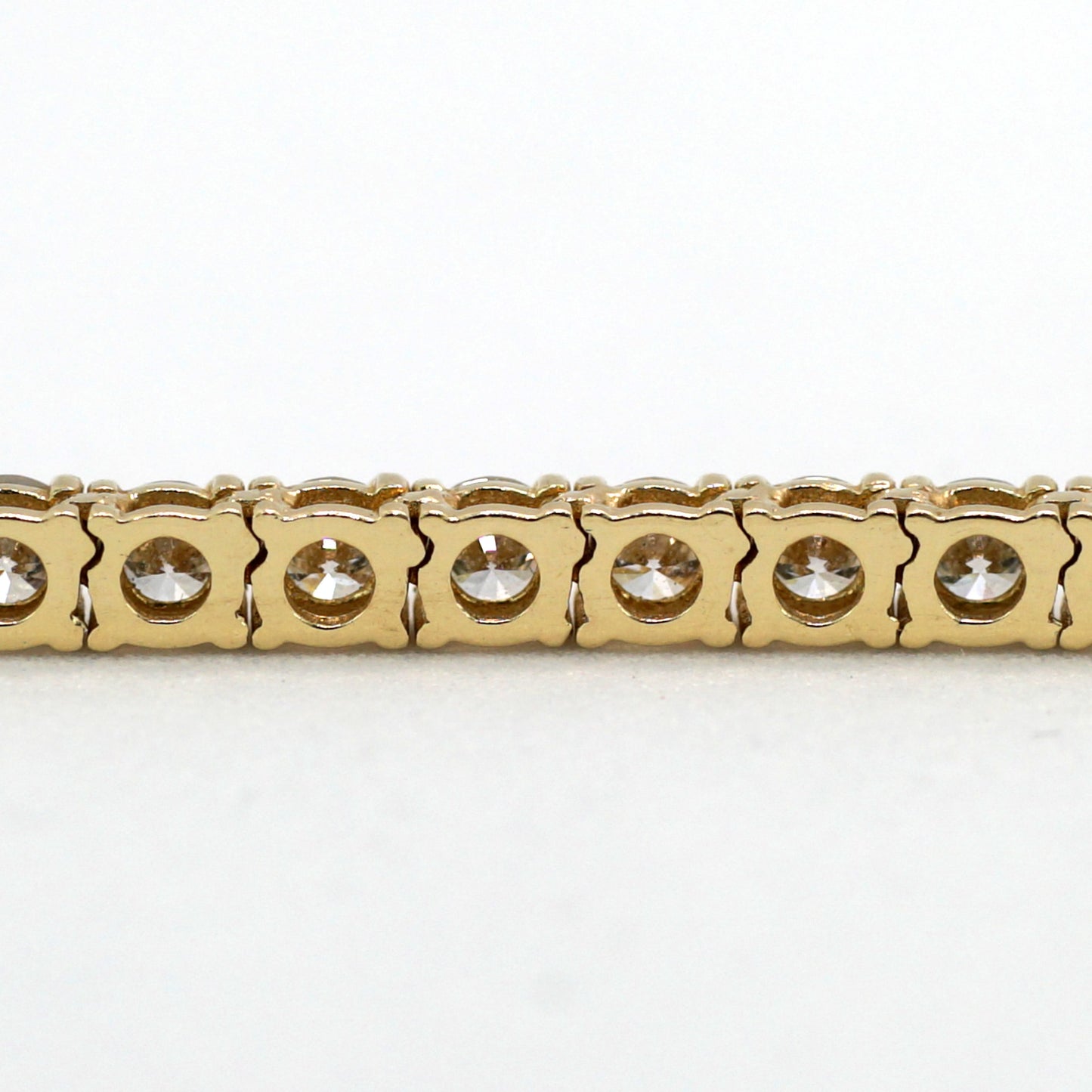 Tennis Chain Necklace 3mm Width 14K DIAMOND Lab Grown Yellow Gold YG