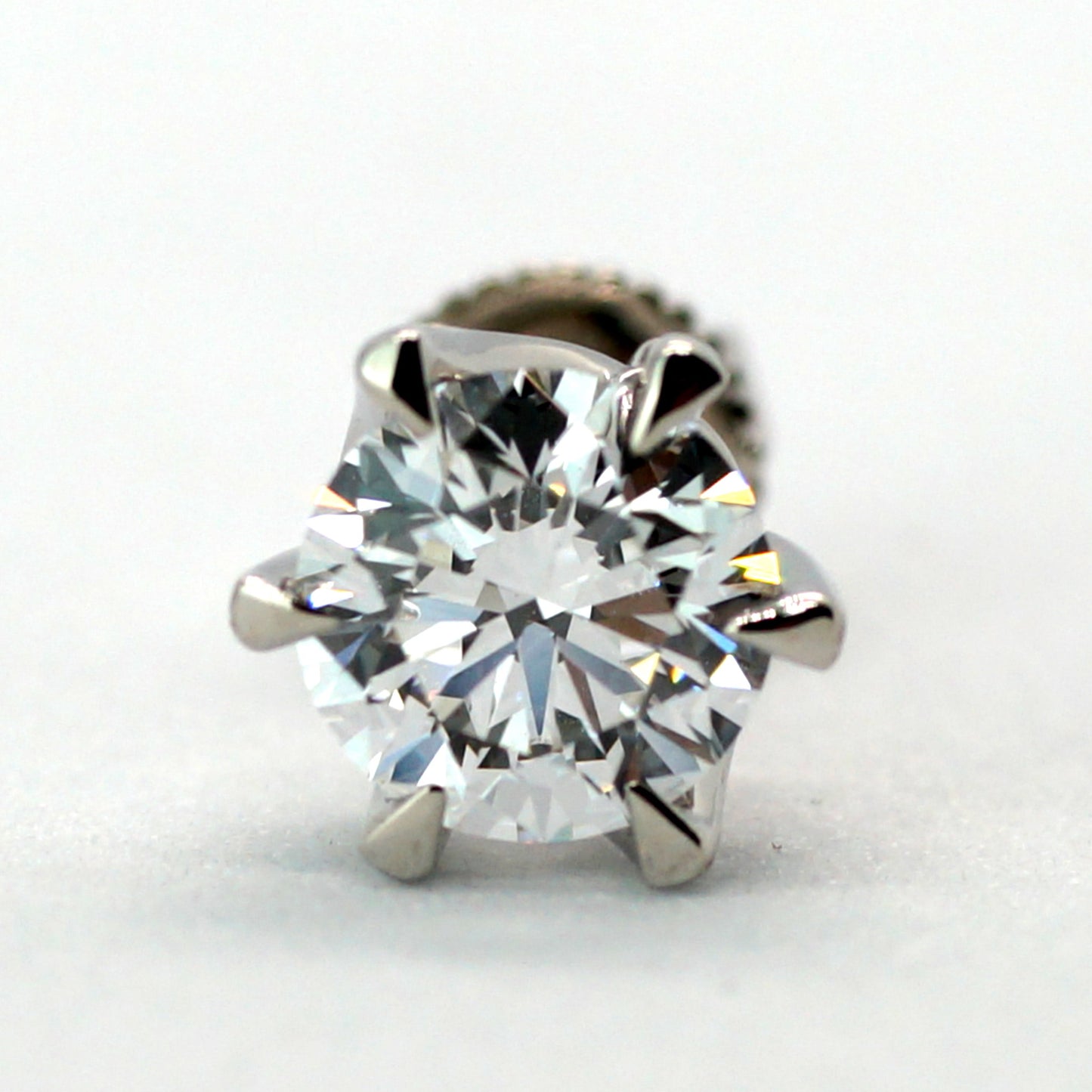 IGI Certificate of Authenticity 1ct Total 2ct 14K DIAMOND LAB Earrings Lab Grown White Gold WG