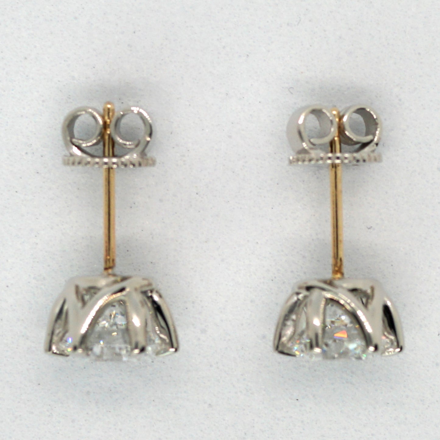 IGI Certificate of Authenticity 1ct Total 2ct 14K DIAMOND LAB Earrings Lab Grown White Gold WG