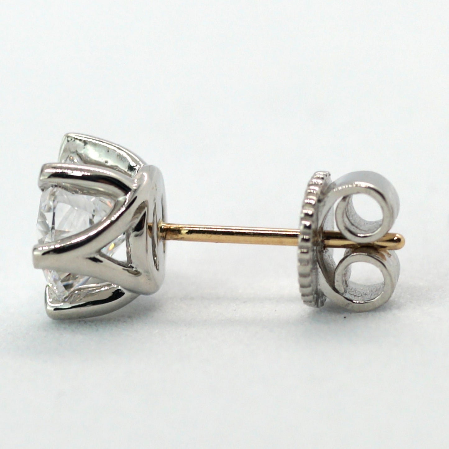 IGI Certificate of Authenticity 1ct Total 2ct 14K DIAMOND LAB Earrings Lab Grown White Gold WG
