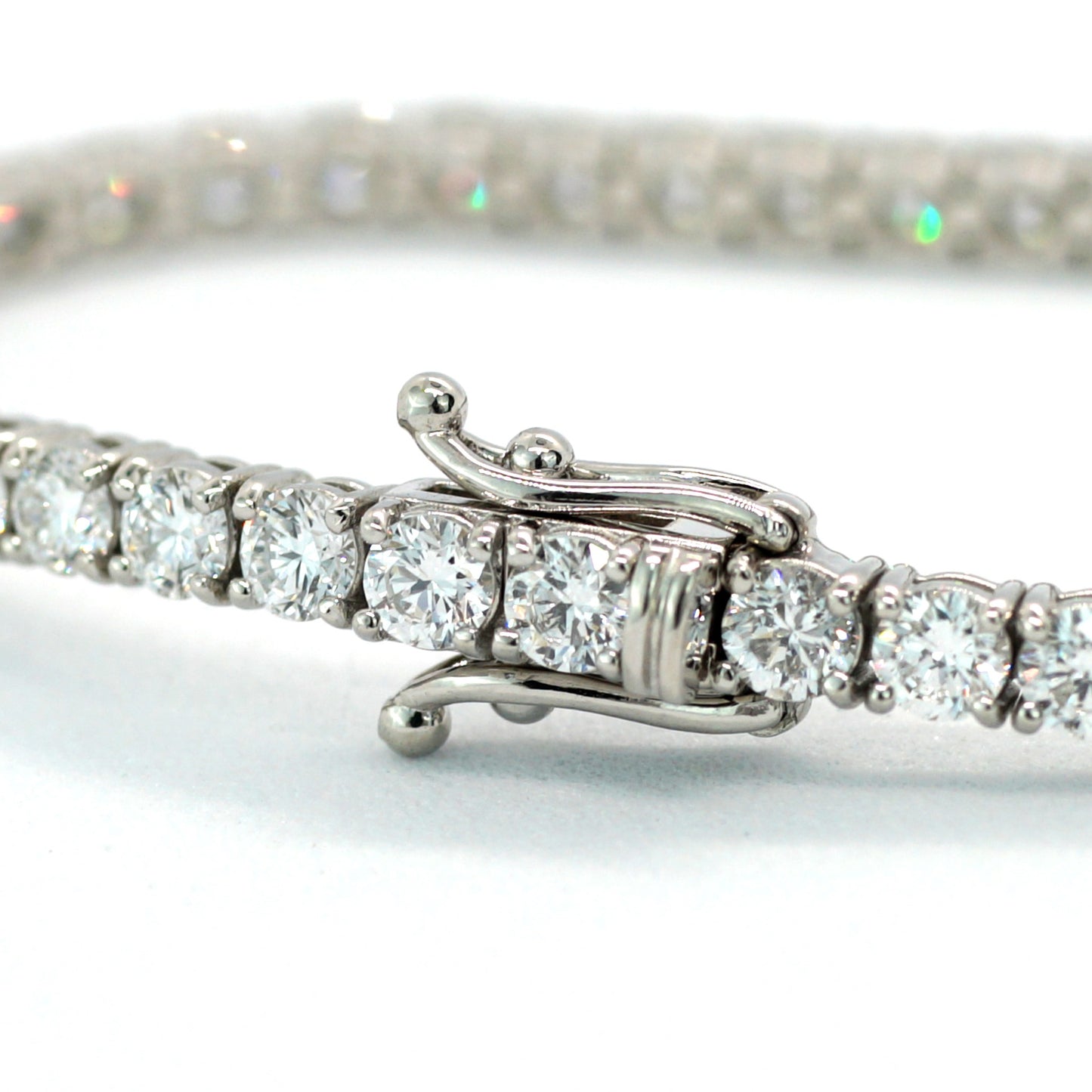 Tennis chain Bracelet 3mm width 14K DIAMOND Lab Grown White gold WG