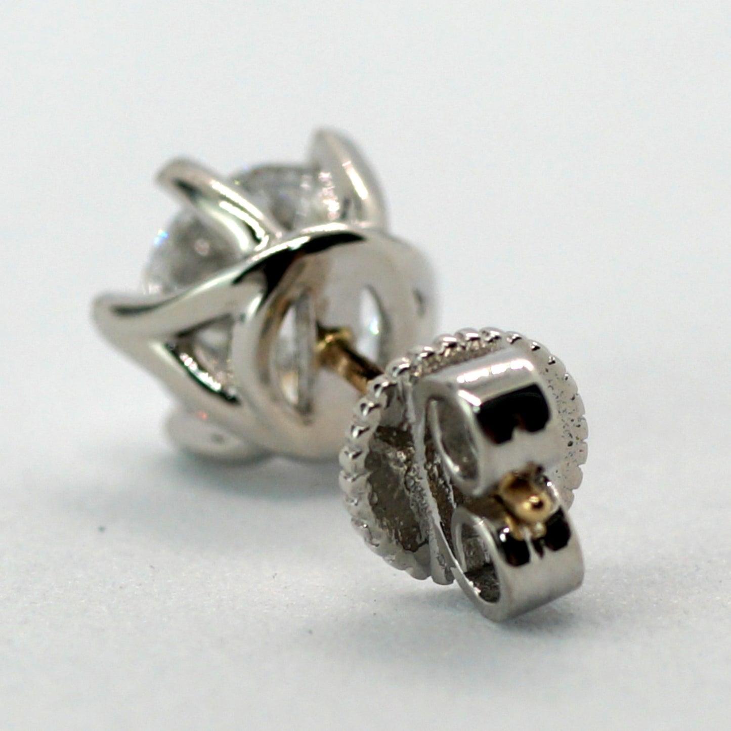 IGI Certificate of Authenticity 1ct Total 2ct 14K DIAMOND LAB Earrings Lab Grown White Gold WG