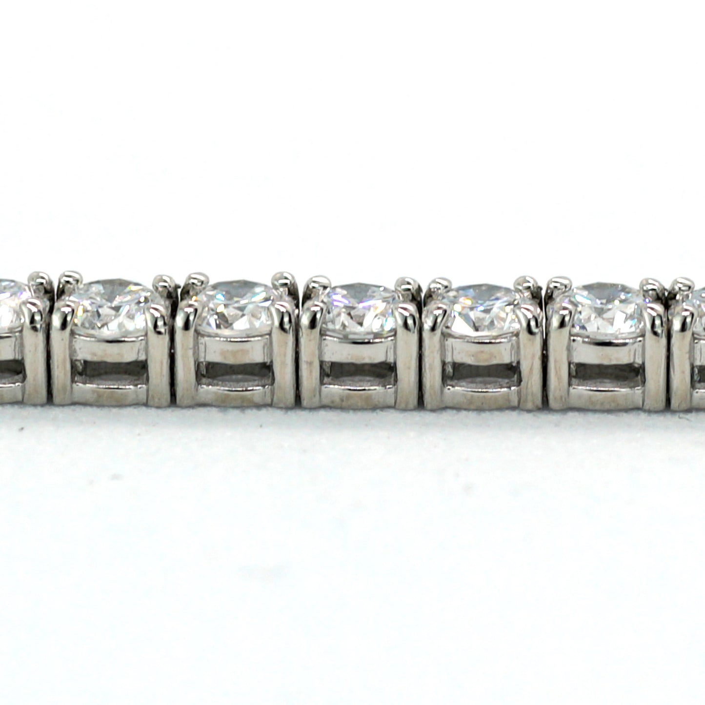 Tennis chain Bracelet 3mm width 14K DIAMOND Lab Grown White gold WG