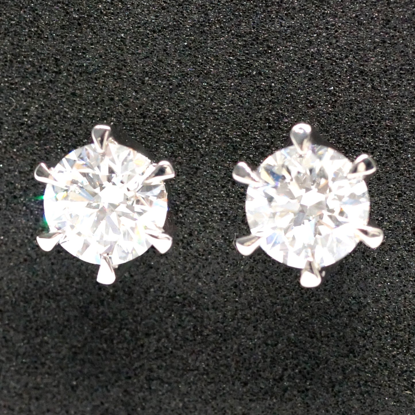 IGI Certificate of Authenticity 1ct Total 2ct 14K DIAMOND LAB Earrings Lab Grown White Gold WG