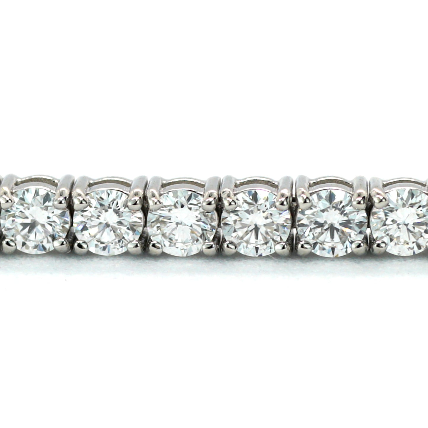 Tennis chain Bracelet 3mm width 14K DIAMOND Lab Grown White gold WG