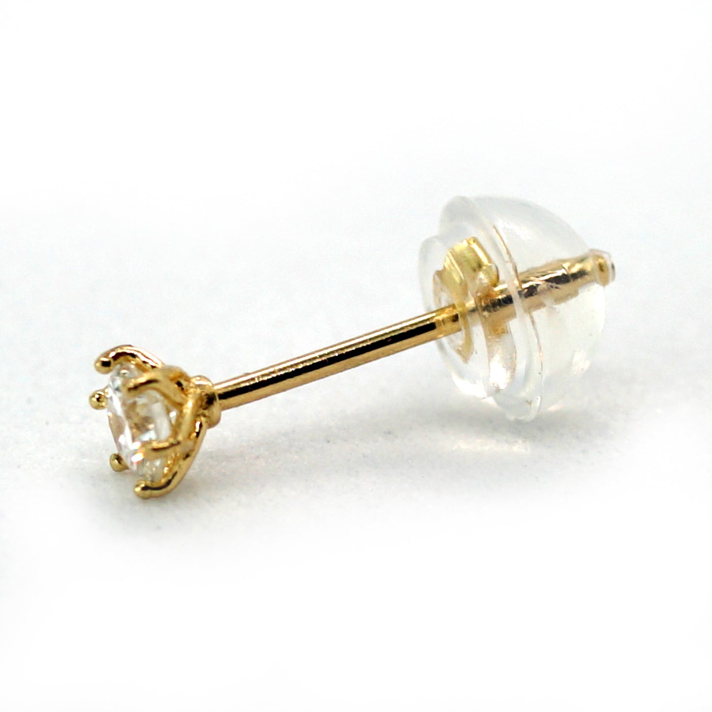 0.1ct total 0.2ct 14K DIAMOND LAB earrings lab grown yellow gold YG