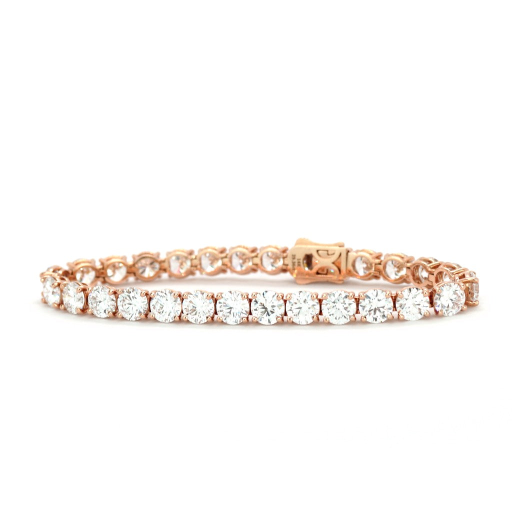 Tennis Chain Bracelet 1ct 6.5mm Width 14K DIAMOND Lab Grown Rose Gold RG