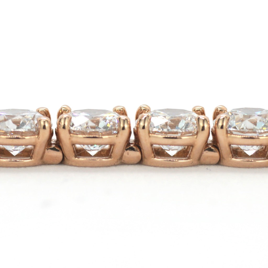 Tennis Chain Bracelet 1ct 6.5mm Width 14K DIAMOND Lab Grown Rose Gold RG