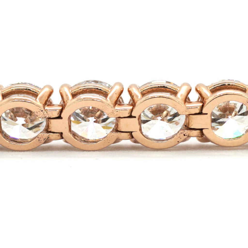 Tennis Chain Bracelet 1ct 6.5mm Width 14K DIAMOND Lab Grown Rose Gold RG