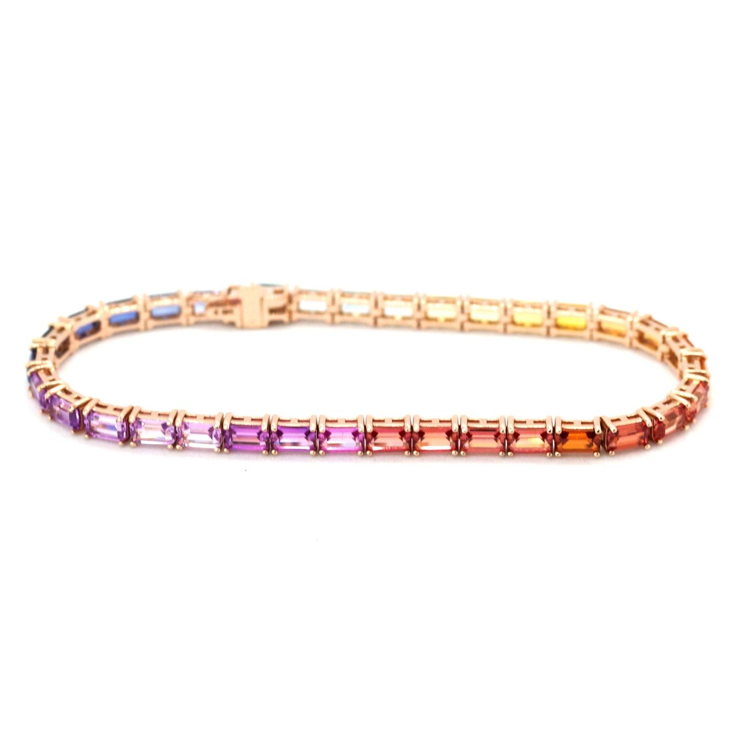 Lab Sapphire RIBW 5*3MM 14K bracelet beside ラボ サファイア