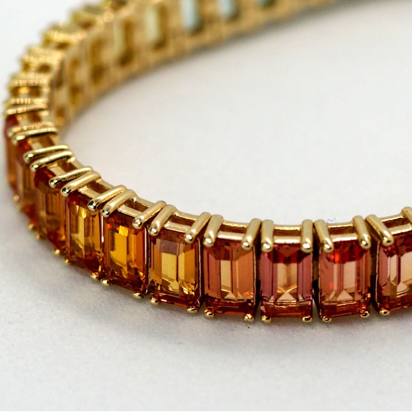 Lab Sapphire RIBW 5*3MM 14K bracelet vertical ラボ サファイア