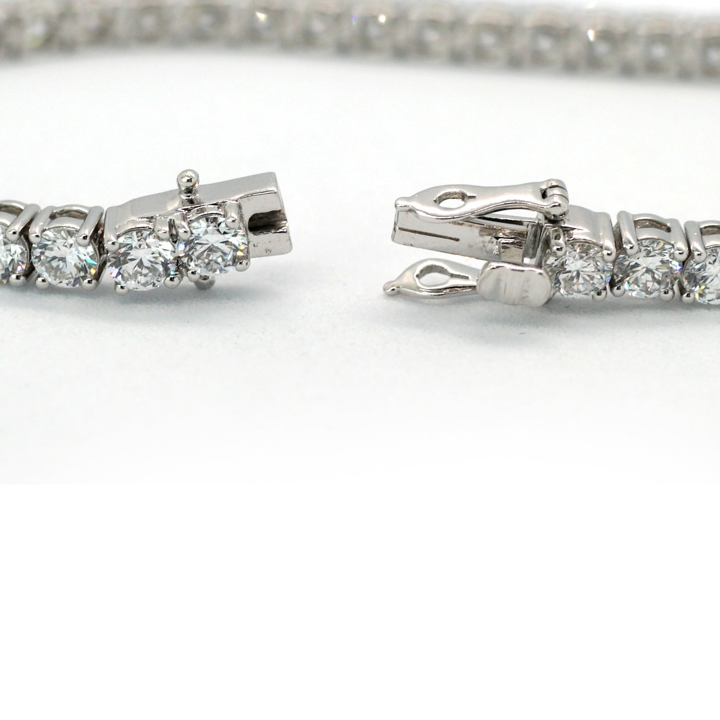 Tennis Chain Bracelet 3.6mm Width 14K DIAMOND Lab Grown White Gold WG