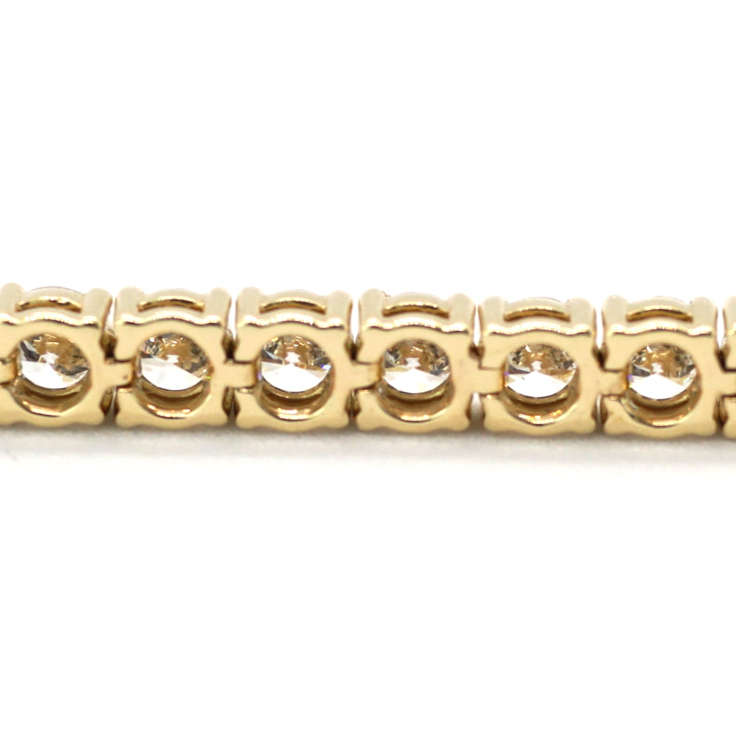 Tennis Chain Bracelet 3.6mm Width 14K DIAMOND Lab Grown White Gold WG
