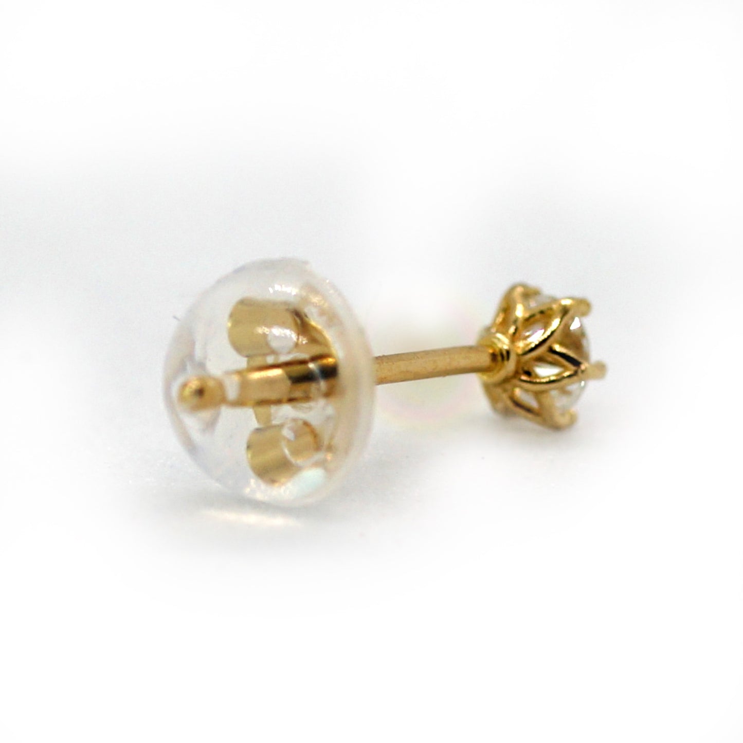 0.1ct total 0.2ct 14K DIAMOND LAB earrings lab grown yellow gold YG