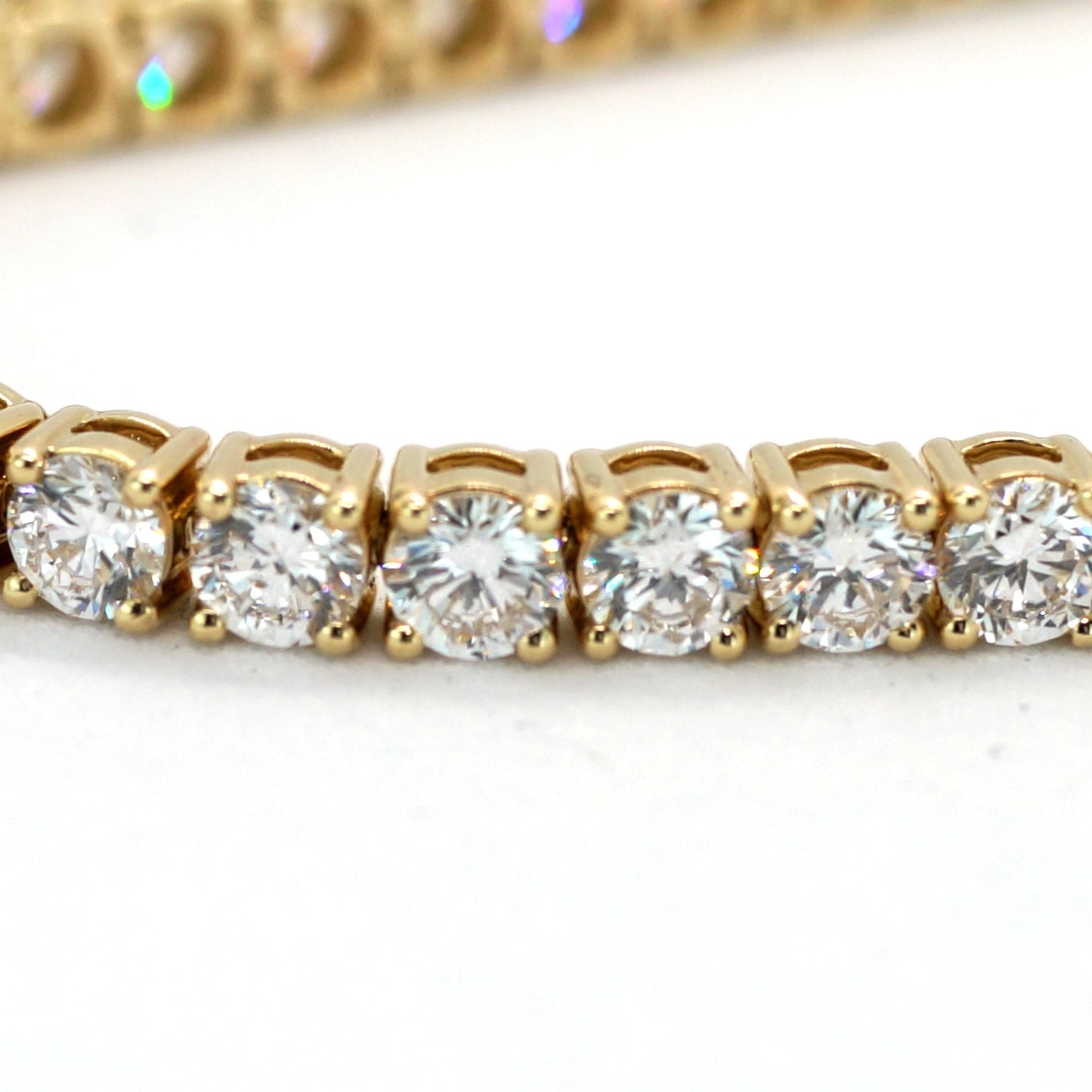 Tennis Chain Bracelet 3.6mm Width 14K DIAMOND Lab Grown White Gold WG
