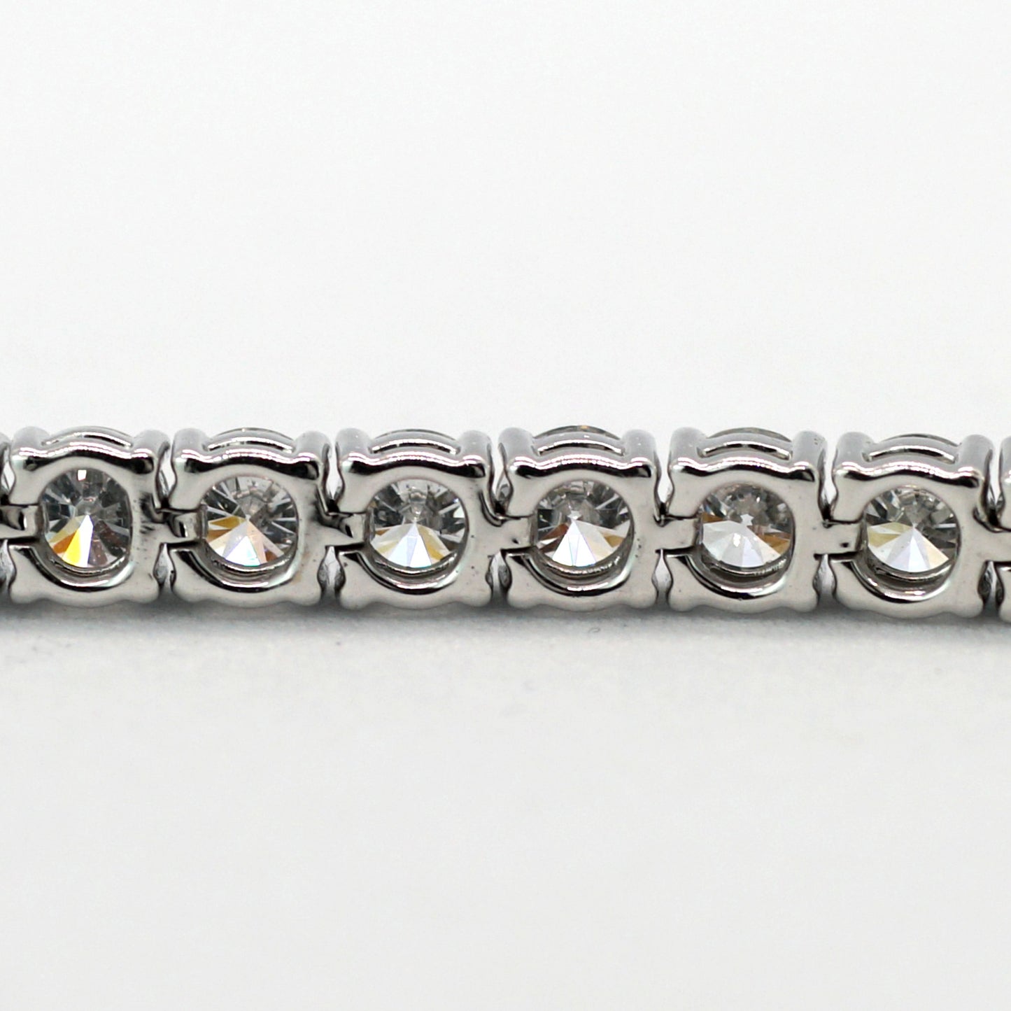 Tennis Chain Bracelet 3.6mm Width 14K DIAMOND Lab Grown White Gold WG