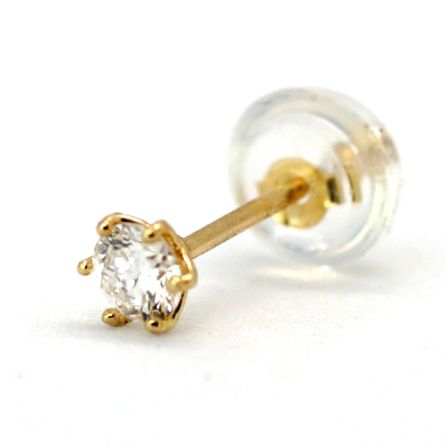 0.1ct total 0.2ct 14K DIAMOND LAB earrings lab grown yellow gold YG