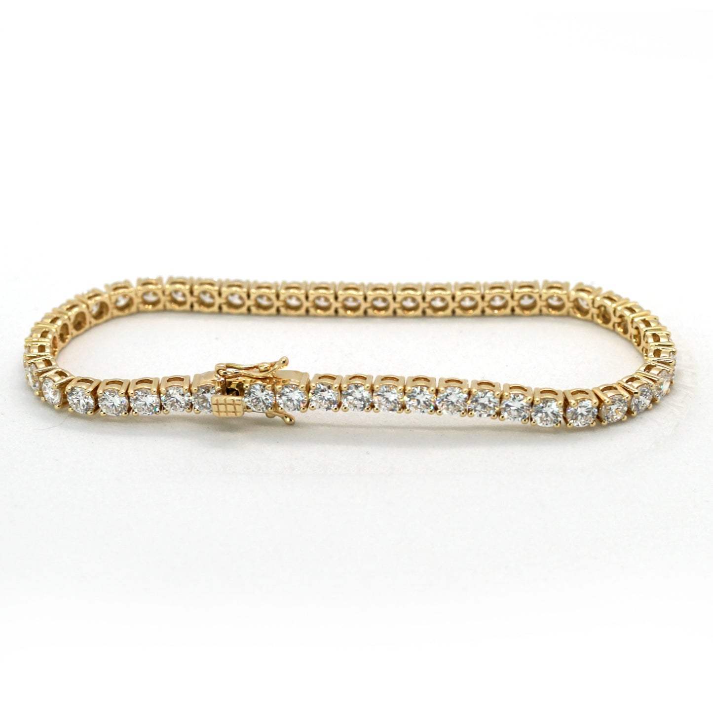 Tennis Chain Bracelet 3.6mm Width 14K DIAMOND Lab Grown White Gold WG