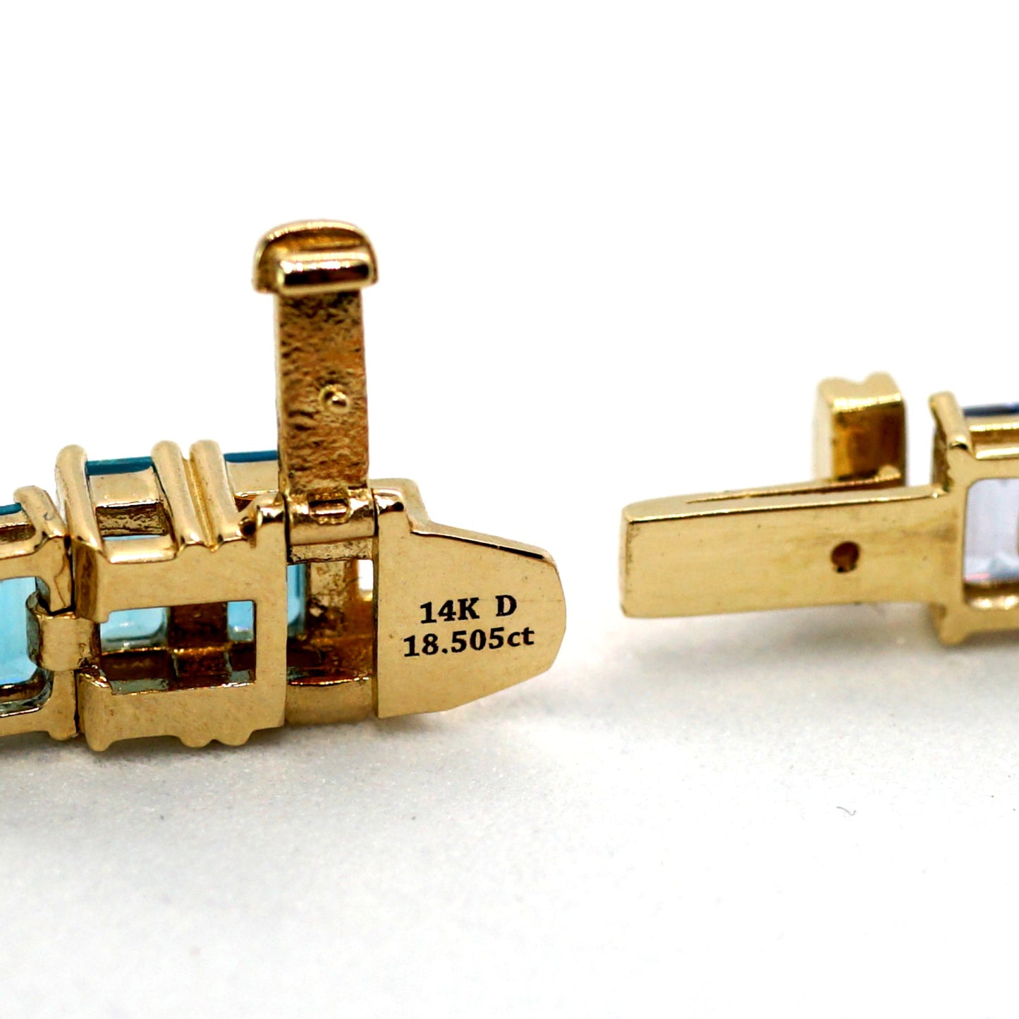 Lab Sapphire RIBW 5*3MM 14K bracelet vertical ラボ サファイア