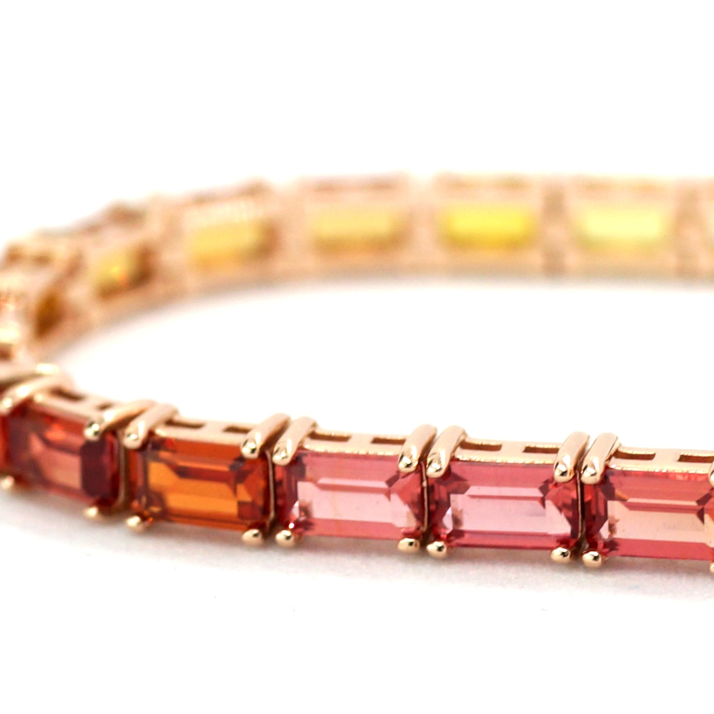 Lab Sapphire RIBW 5*3MM 14K bracelet beside ラボ サファイア