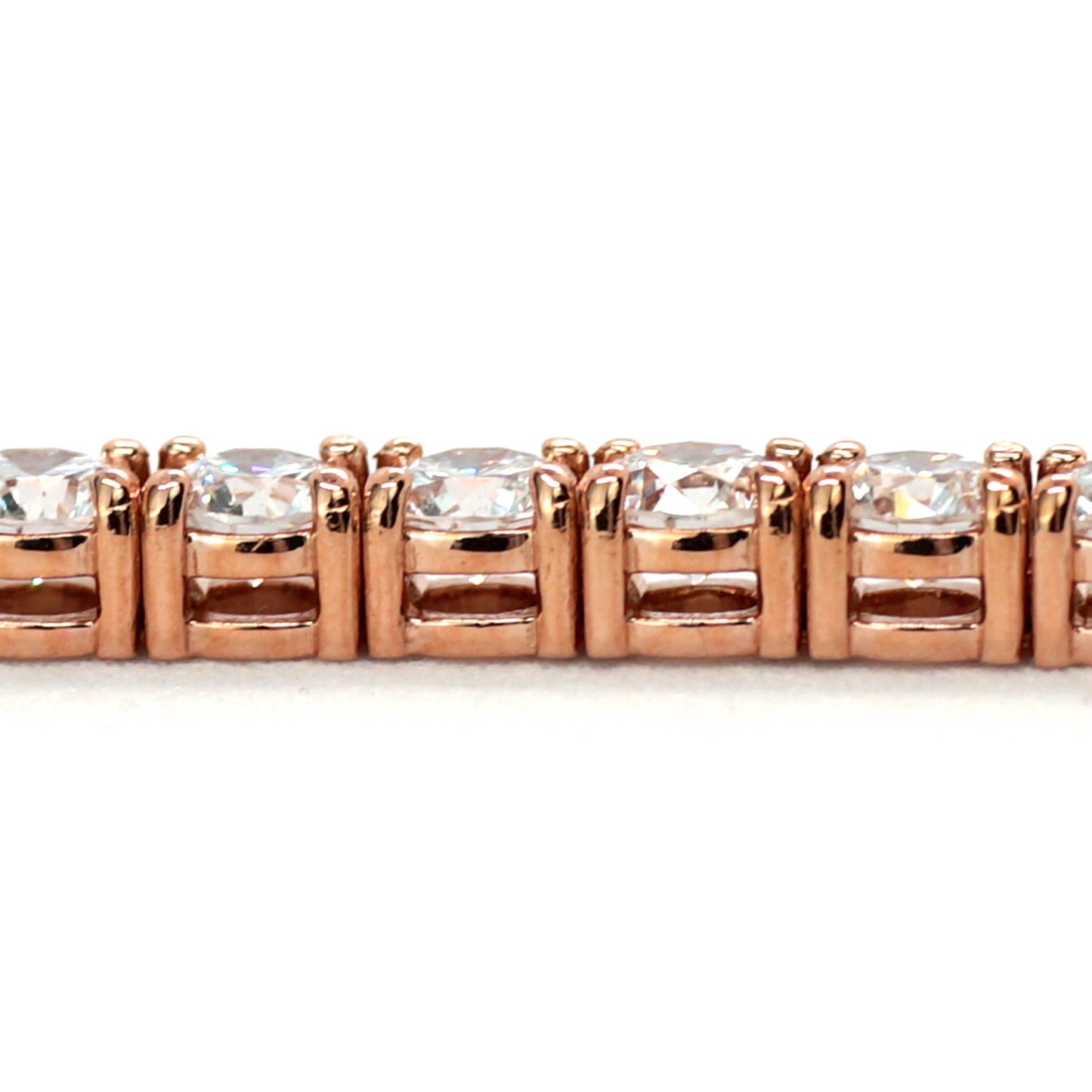 Tennis Chain Bracelet 3mm Width 14K DIAMOND Lab Grown Rose Gold RG