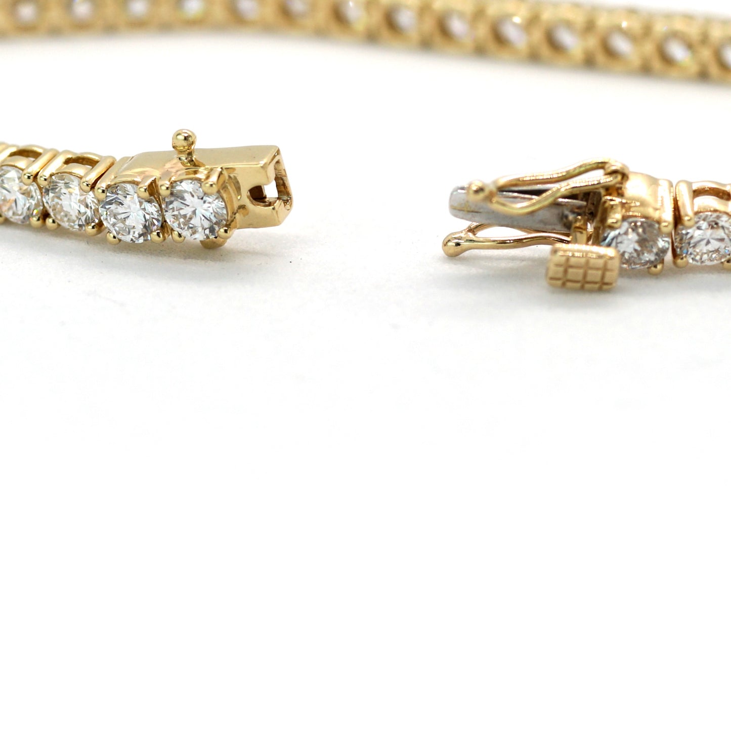 Tennis Chain Bracelet 3.6mm Width 14K DIAMOND Lab Grown White Gold WG