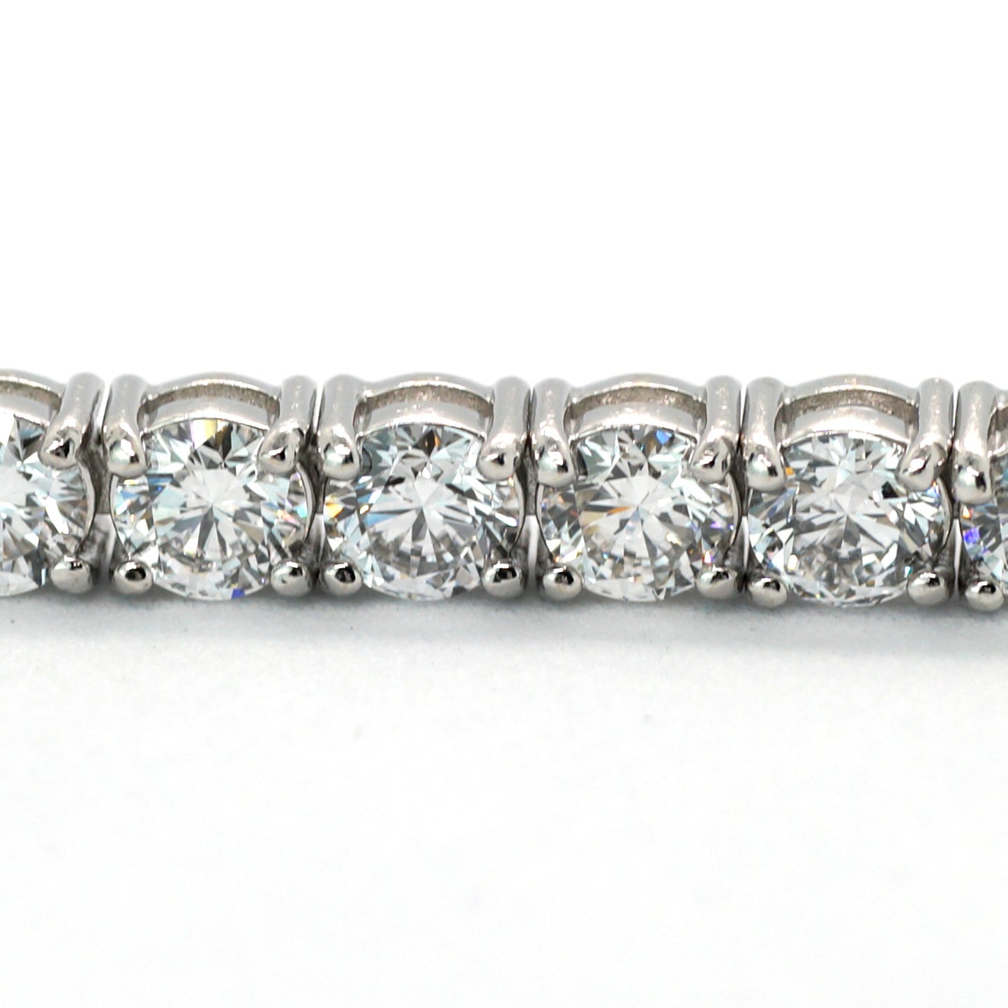 Tennis Chain Bracelet 4.9mm Width 14K DIAMOND Lab Grown White Gold WG