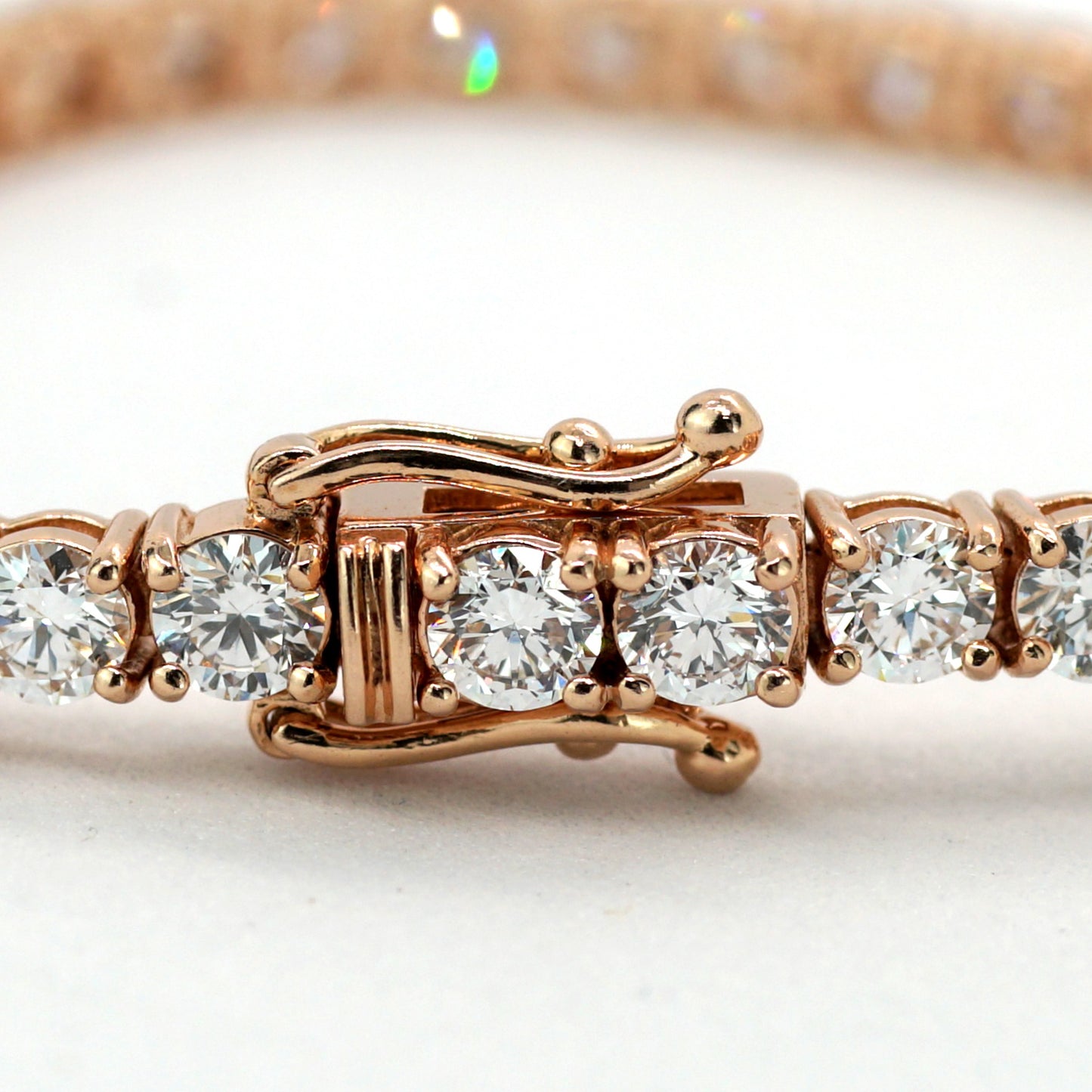 Tennis Chain Bracelet 3.9mm Width 14K DIAMOND Lab Grown Rose Gold RG