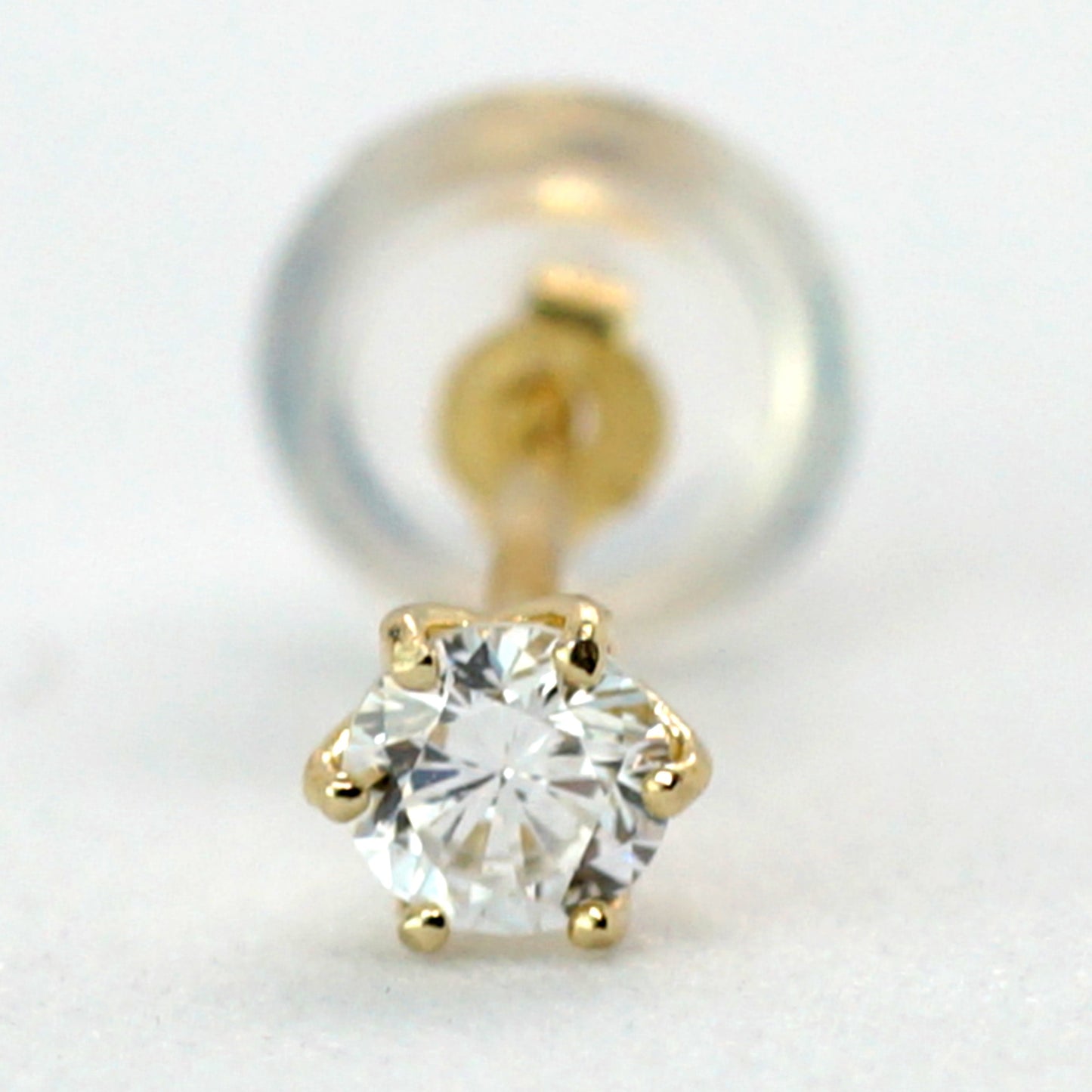 0.1ct total 0.2ct 14K DIAMOND LAB earrings lab grown yellow gold YG