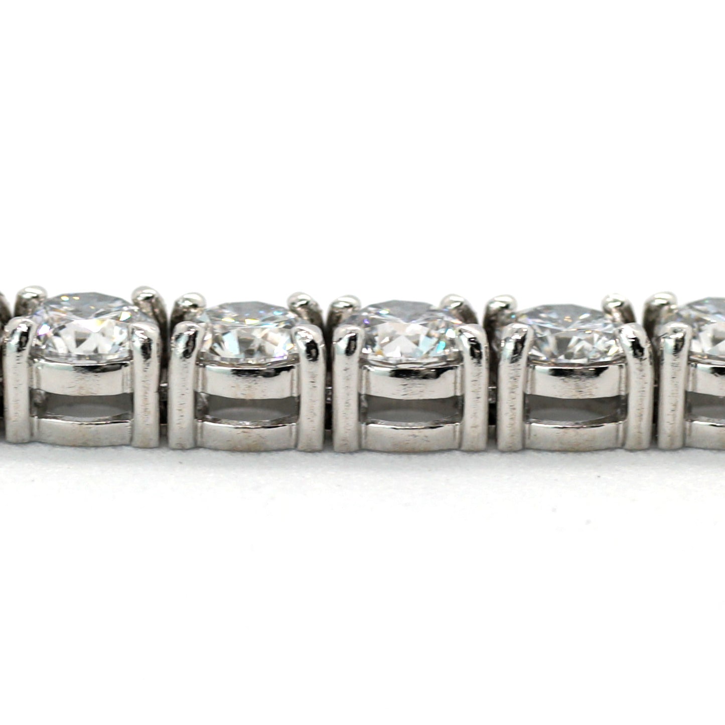 Tennis Chain Bracelet 4.9mm Width 14K DIAMOND Lab Grown White Gold WG