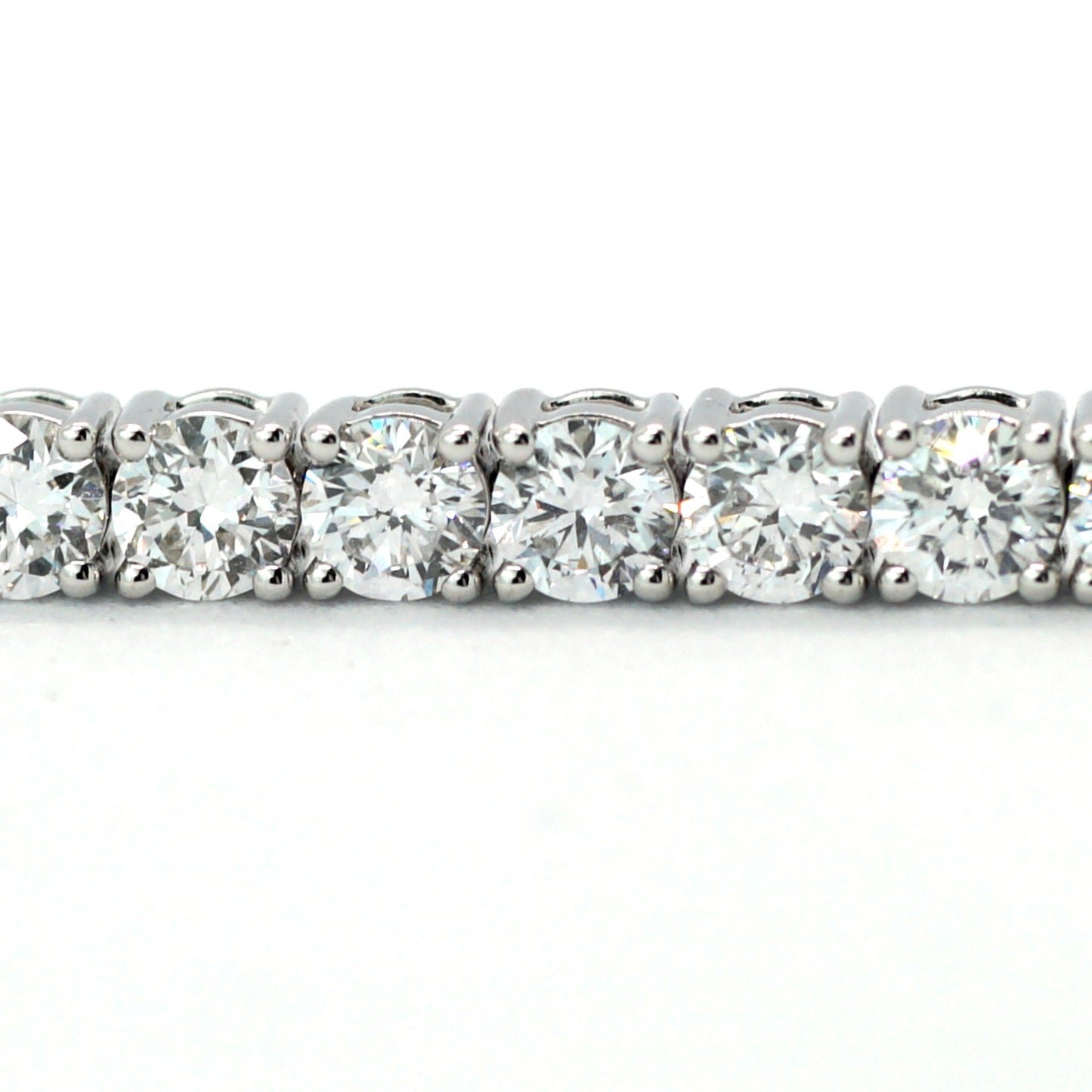 Tennis Chain Bracelet 3.6mm Width 14K DIAMOND Lab Grown White Gold WG