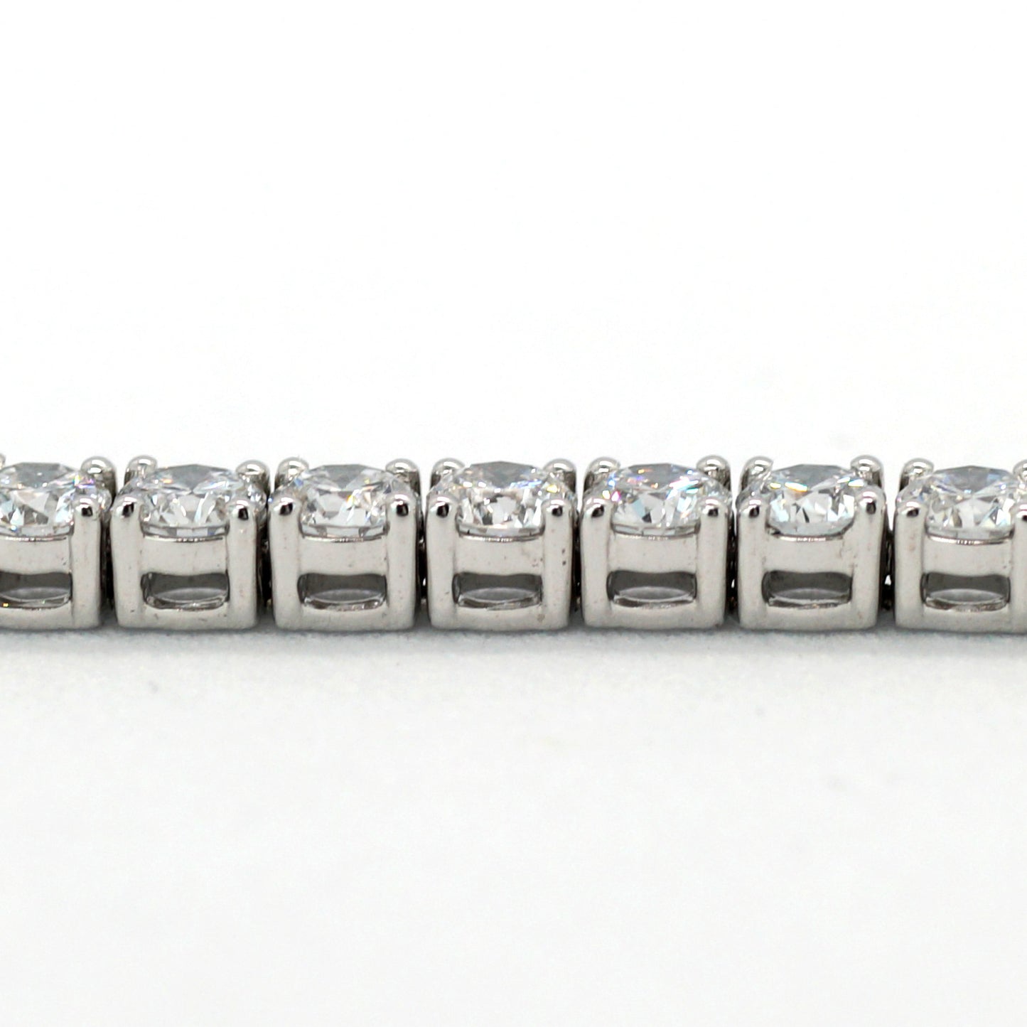 Tennis Chain Bracelet 3.6mm Width 14K DIAMOND Lab Grown White Gold WG