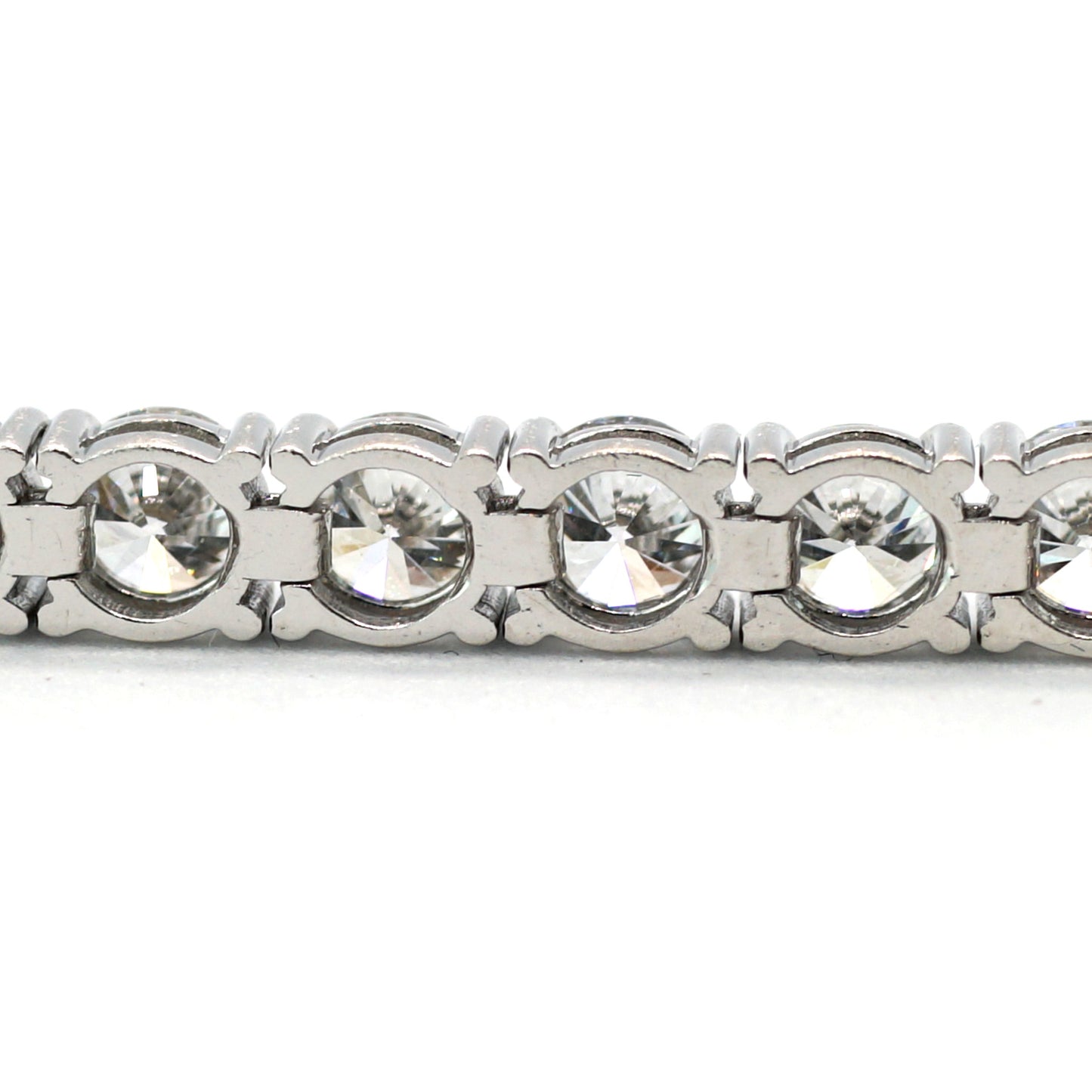 Tennis Chain Bracelet 4.9mm Width 14K DIAMOND Lab Grown White Gold WG