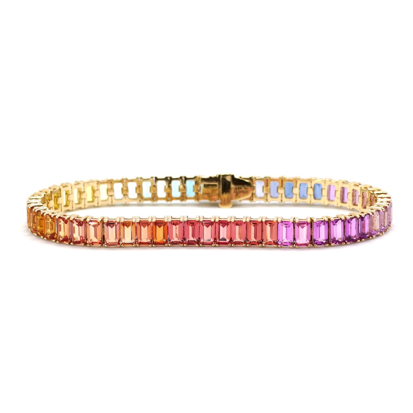 Lab Sapphire RIBW 5*3MM 14K bracelet vertical ラボ サファイア