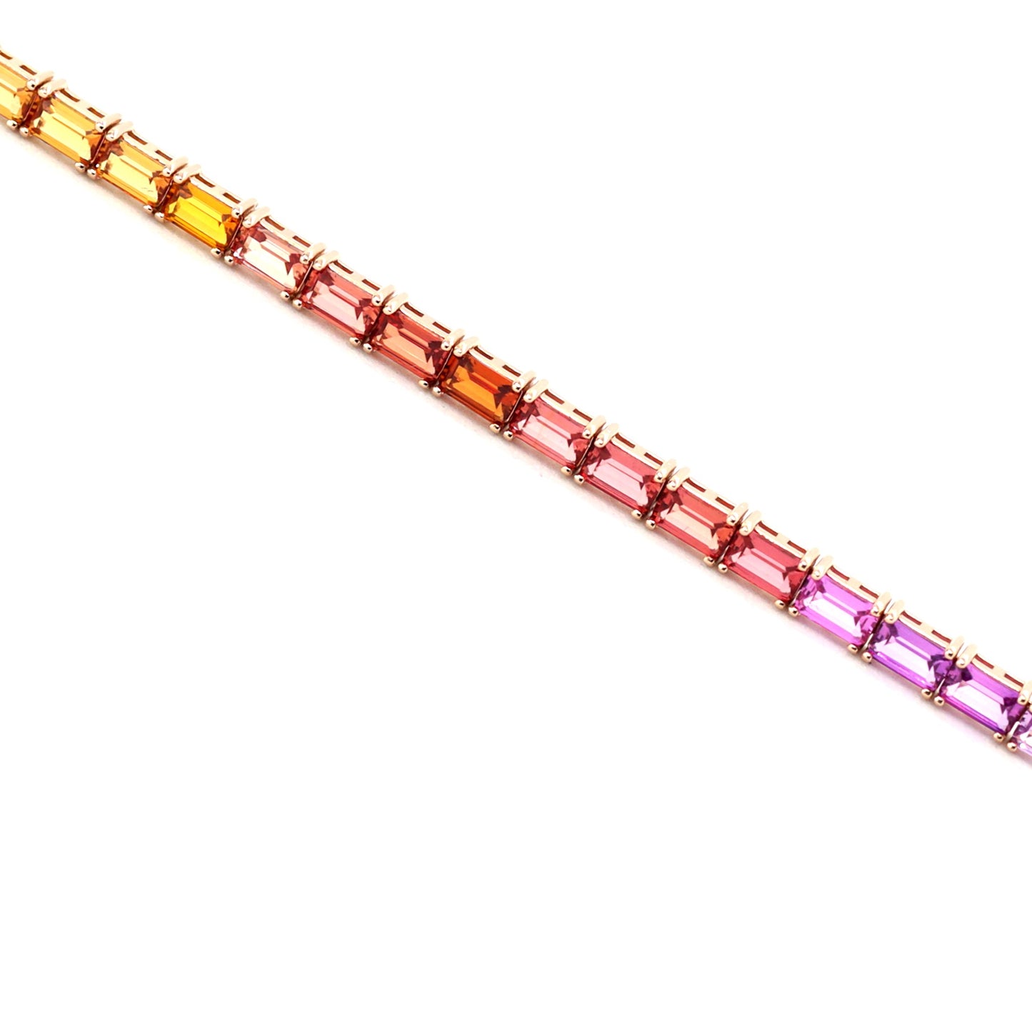 Lab Sapphire RIBW 5*3MM 14K bracelet beside ラボ サファイア