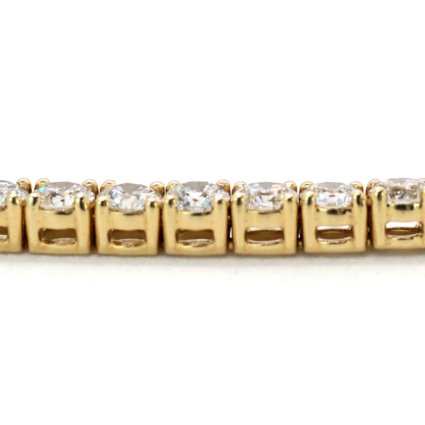 Tennis Chain Bracelet 3.6mm Width 14K DIAMOND Lab Grown White Gold WG