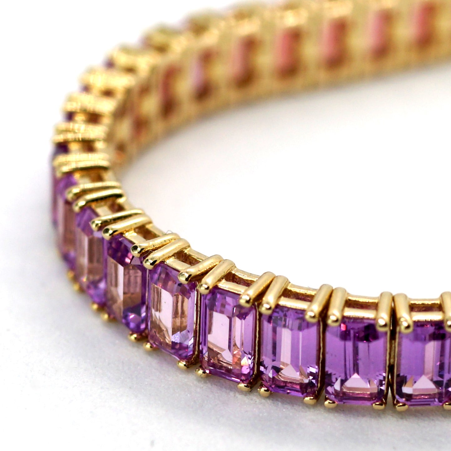 Lab Sapphire RIBW 5*3MM 14K bracelet vertical ラボ サファイア