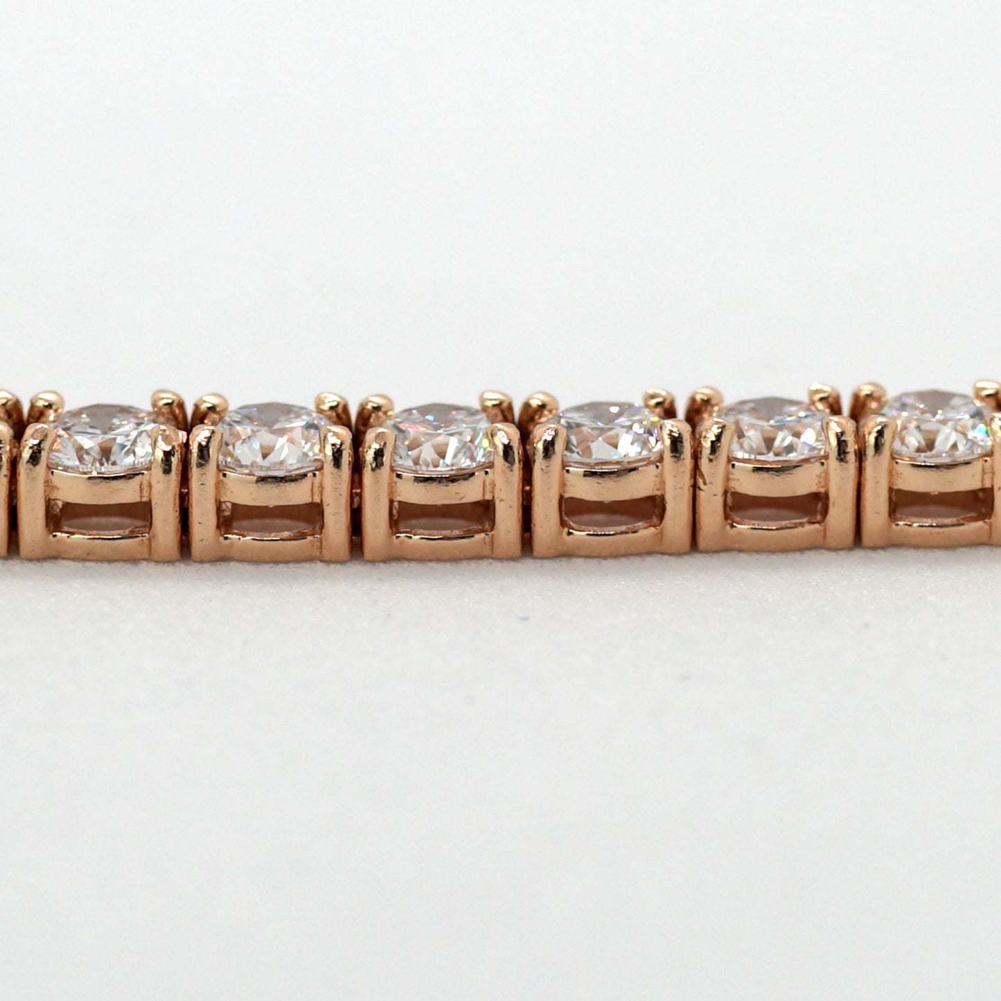 Tennis Chain Bracelet 3.9mm Width 14K DIAMOND Lab Grown Rose Gold RG